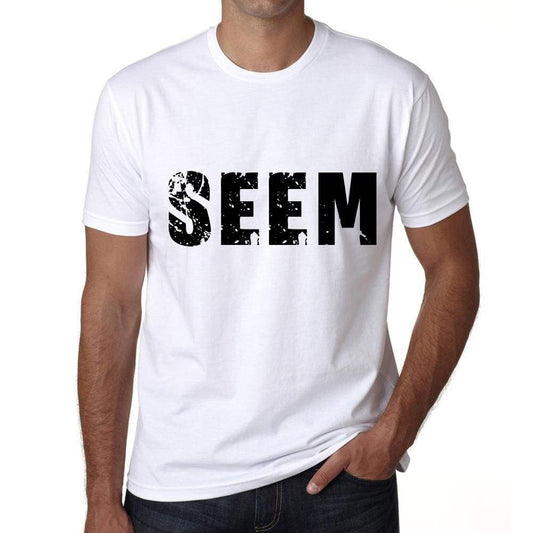 Seem Mens T Shirt White Birthday Gift 00552 - White / Xs - Casual