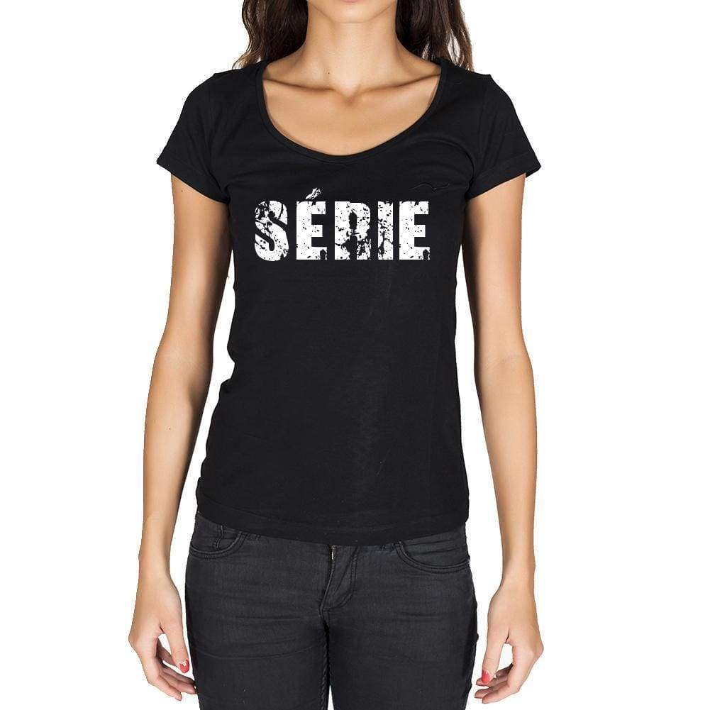 Série French Dictionary Womens Short Sleeve Round Neck T-Shirt 00010 - Casual