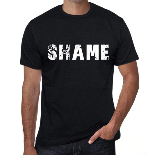 Shame Mens Retro T Shirt Black Birthday Gift 00553 - Black / Xs - Casual