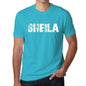 Sheila Mens Short Sleeve Round Neck T-Shirt - Blue / S - Casual