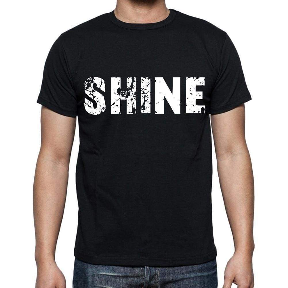 Shine White Letters Mens Short Sleeve Round Neck T-Shirt 00007