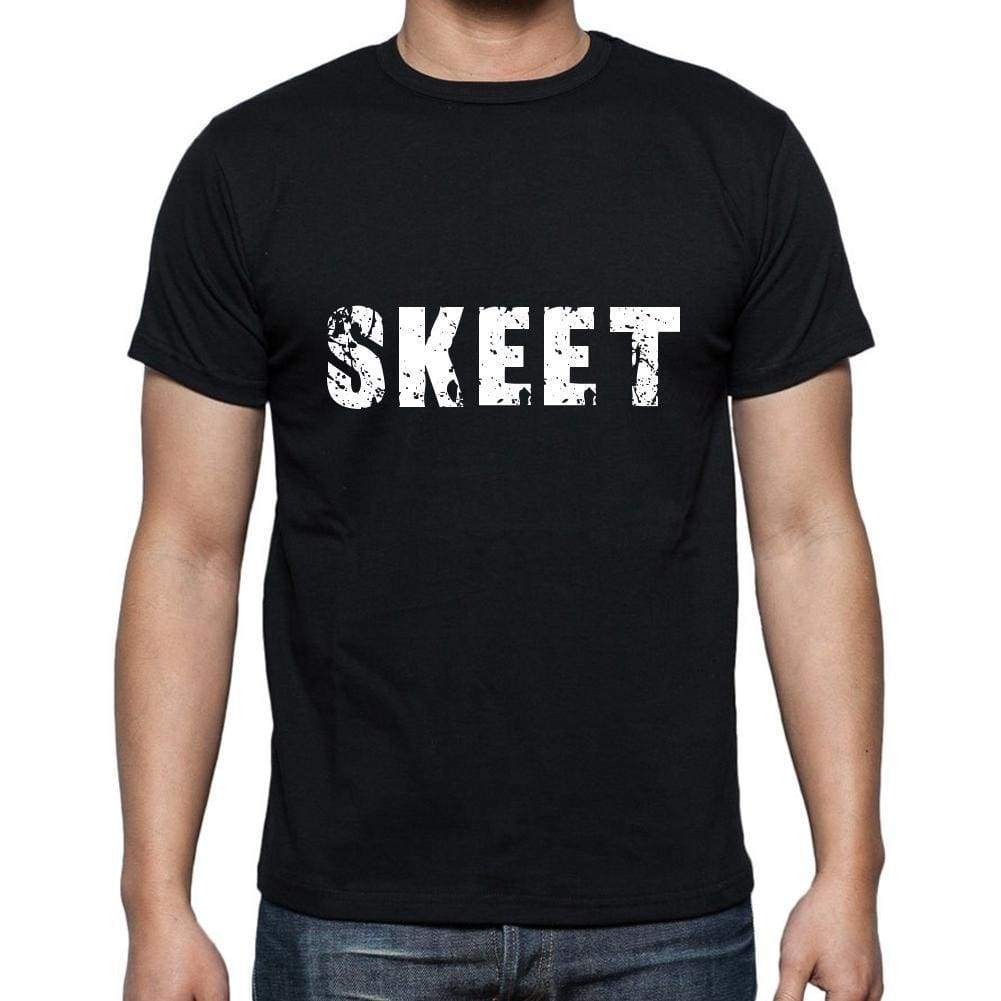 Skeet Mens Short Sleeve Round Neck T-Shirt 5 Letters Black Word 00006 - Casual