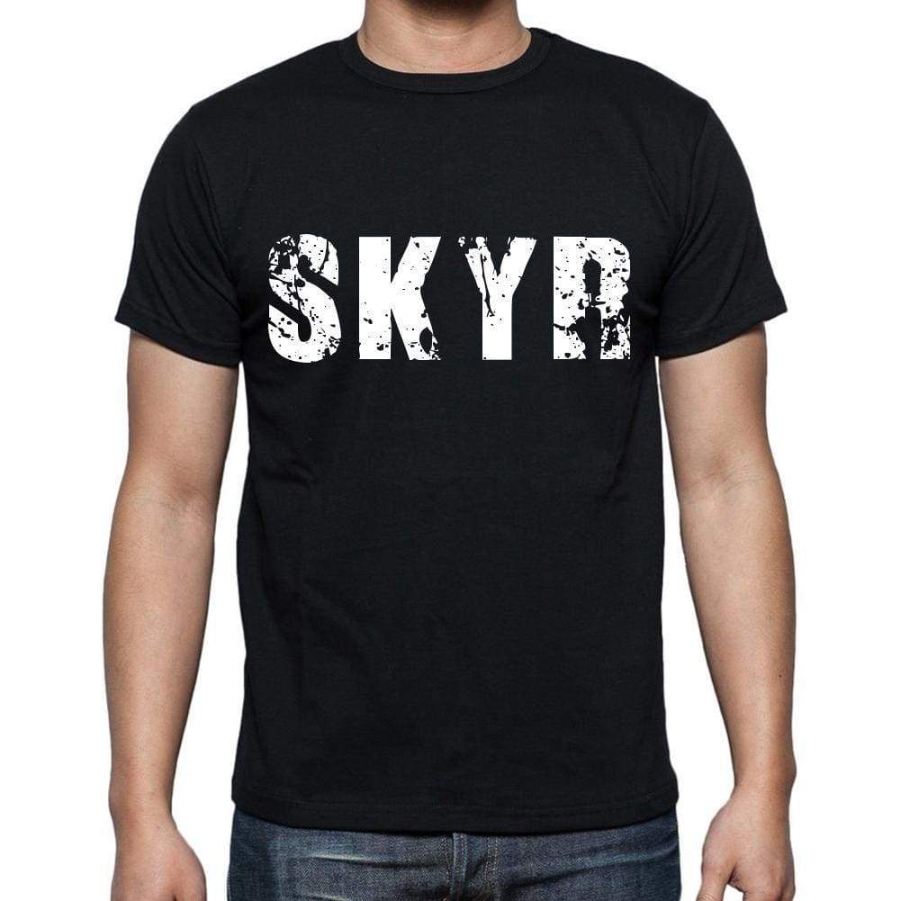 Skyr Mens Short Sleeve Round Neck T-Shirt 4 Letters Black - Casual