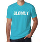 Slowly Mens Short Sleeve Round Neck T-Shirt - Blue / S - Casual