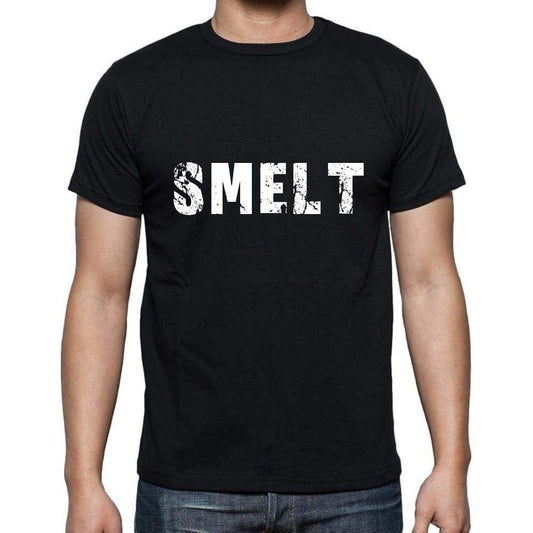 Smelt Mens Short Sleeve Round Neck T-Shirt 5 Letters Black Word 00006 - Casual
