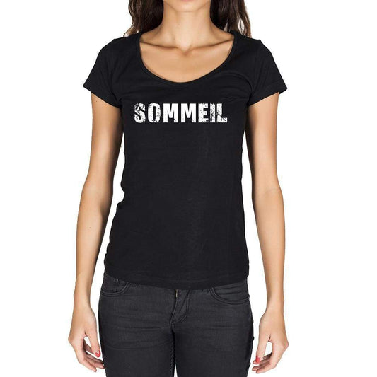 Sommeil French Dictionary Womens Short Sleeve Round Neck T-Shirt 00010 - Casual