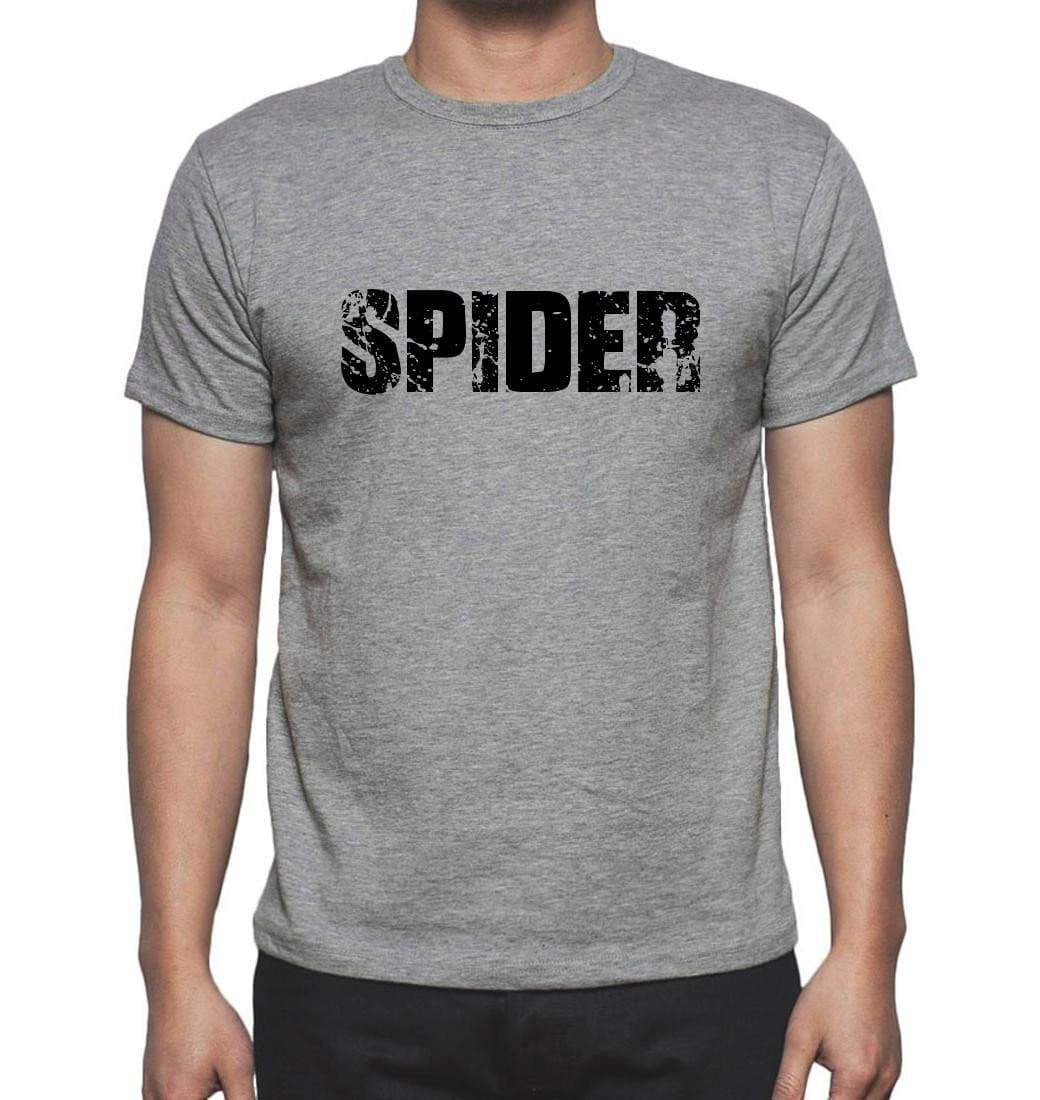Spider Grey Mens Short Sleeve Round Neck T-Shirt 00018 - Grey / S - Casual