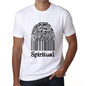 Spiritual Fingerprint White Mens Short Sleeve Round Neck T-Shirt Gift T-Shirt 00306 - White / S - Casual