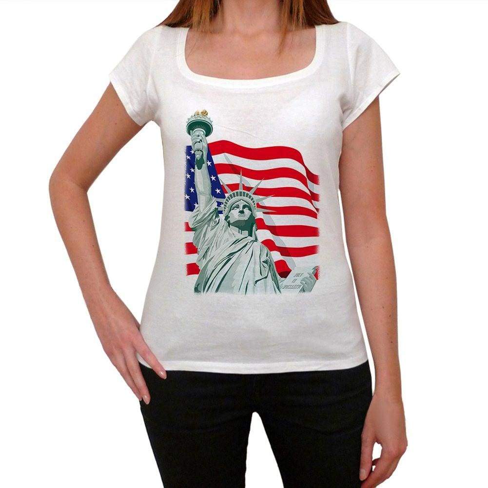 Statue Of Liberty 6 Womens Short Sleeve Round Neck T-Shirt 00111