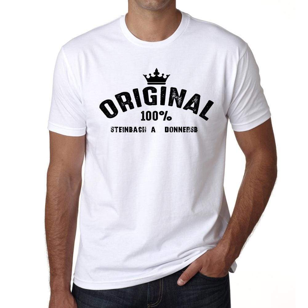 Steinbach A Donnersb 100% German City White Mens Short Sleeve Round Neck T-Shirt 00001 - Casual