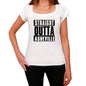 Straight Outta Asheville Womens Short Sleeve Round Neck T-Shirt 00026 - White / Xs - Casual