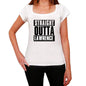 Straight Outta Lawrence Womens Short Sleeve Round Neck T-Shirt 00026 - White / Xs - Casual