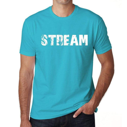 Stream Mens Short Sleeve Round Neck T-Shirt - Blue / S - Casual