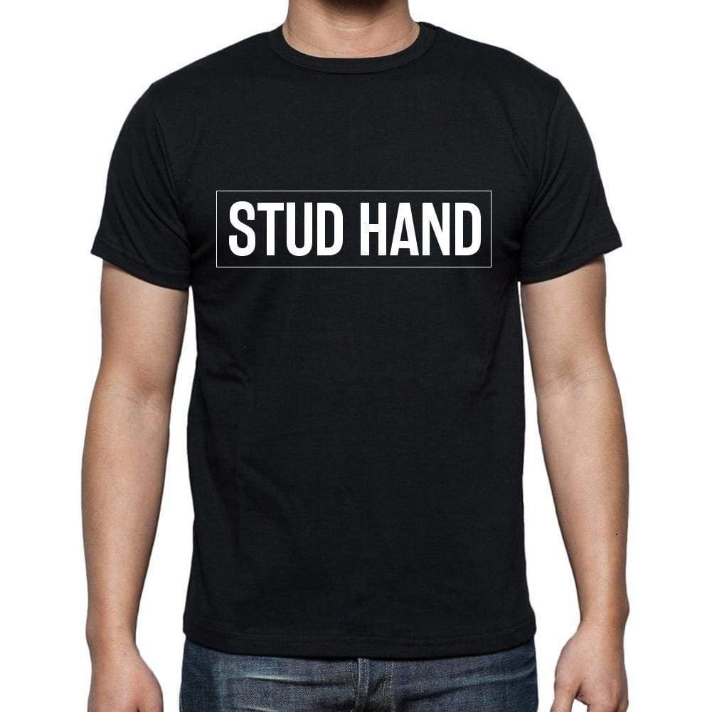 Stud Hand T Shirt Mens T-Shirt Occupation S Size Black Cotton - T-Shirt