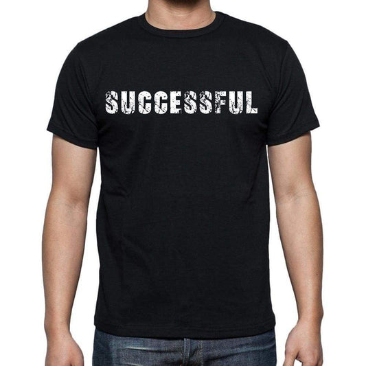 Successful White Letters Mens Short Sleeve Round Neck T-Shirt 00007