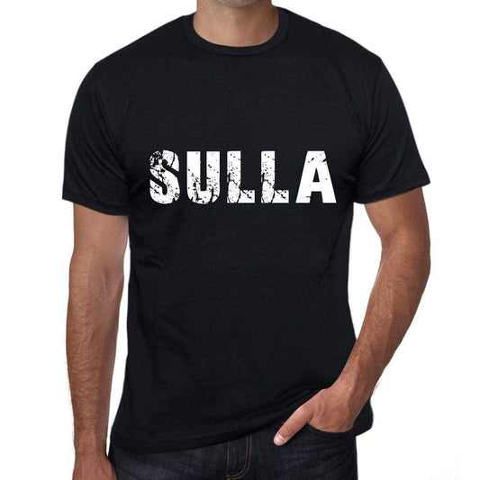 Sulla Mens T Shirt Black Birthday Gift 00551 - Black / Xs - Casual