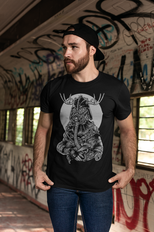 ULTRABASIC Herren-Grafik-T-Shirt Dark Steampunk – Gruseliges Halloween-Shirt für Männer