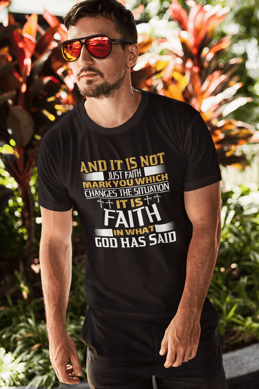 ULTRABASIC Herren-T-Shirt „It is Faith God Has Said“ – christlich-religiöses T-Shirt