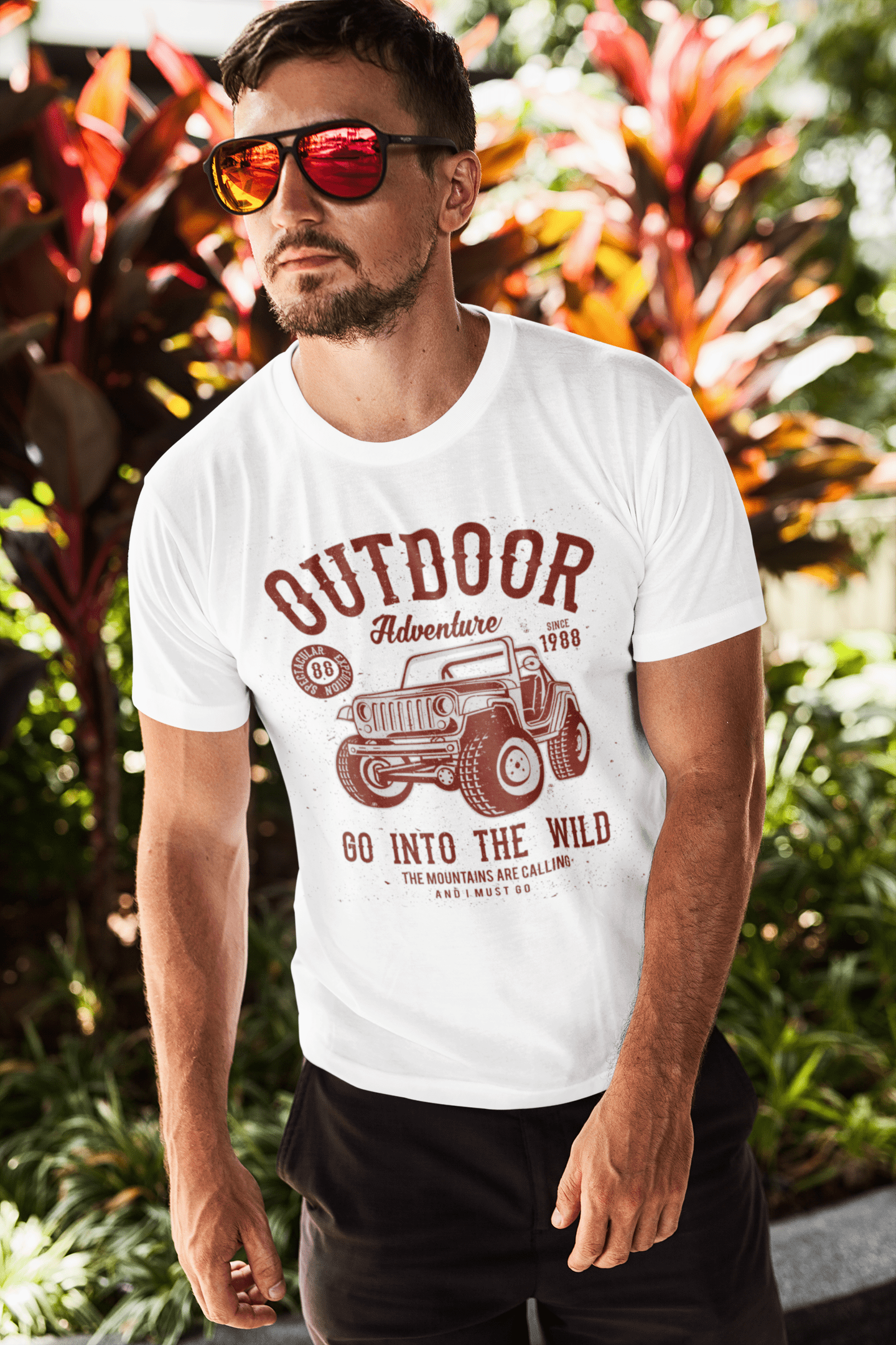 ULTRABASIC Herren T-Shirt Outdoor Adventure Since 1988 – Mountains are Calling Wild T-Shirt