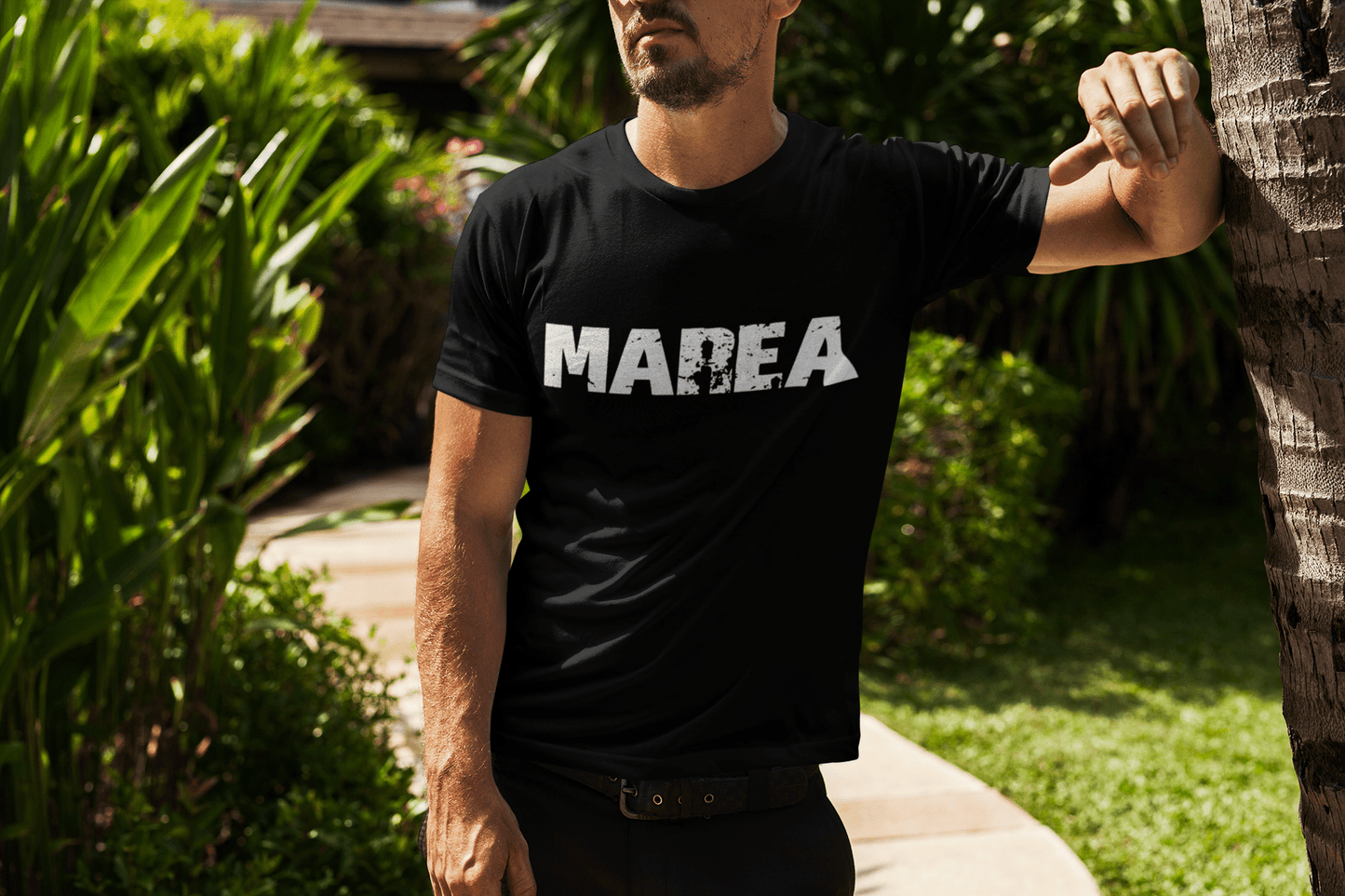 marea Men's T shirt Black Birthday Gift Round Neck 00550