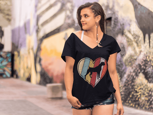 ULTRABASIC Damen Vintage T-Shirt Dog In Heart – Grafikbekleidung – Süßes Hundeshirt