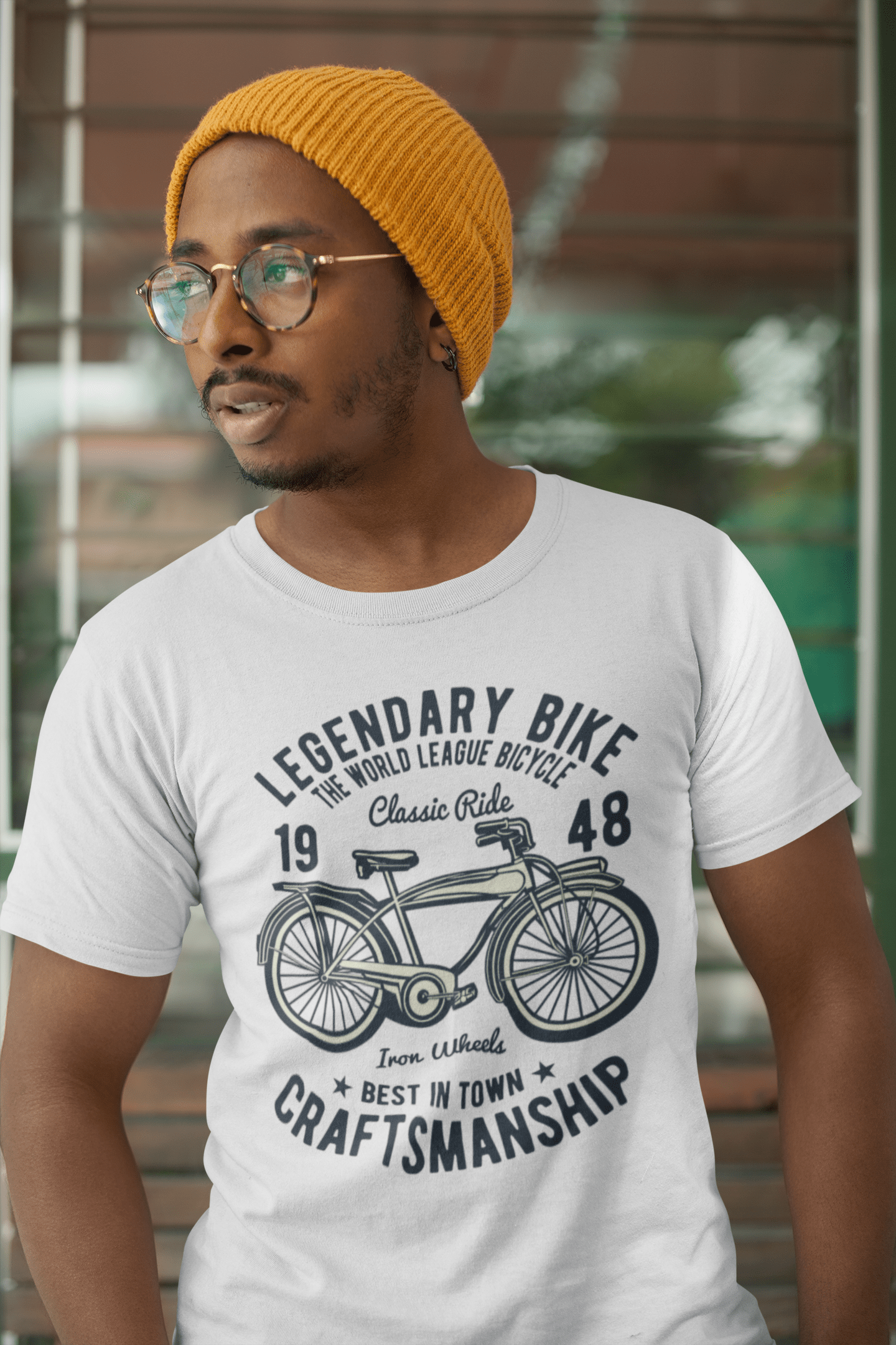 ULTRABASIC Herren-Sport-T-Shirt Legendary Bike – klassisches Fahrrad-Shirt für Herren