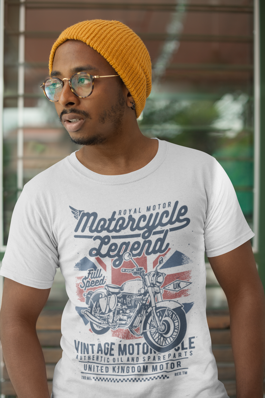 ULTRABASIC Motorcycle Legend Men's T-Shirt - Vintage Motorbike Graphic Tee