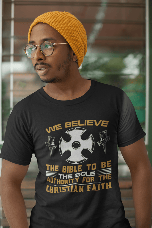 ULTRABASIC Herren T-Shirt Bibel die einzige für den christlichen Glauben – religiöses Shirt