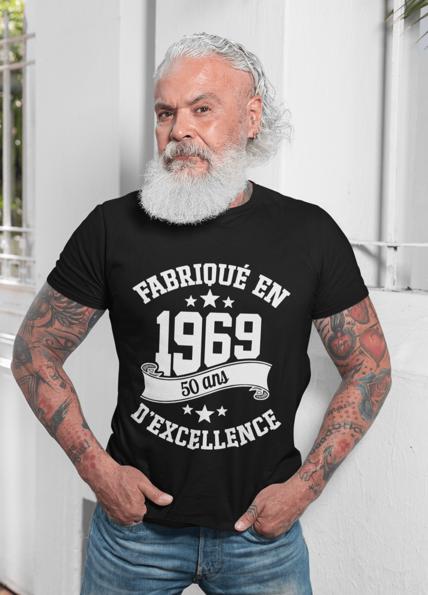 Ultrabasic – Hergestellt im Jahr 1969, 50 Jahre alt. Geniales Unisex-T-Shirt in schwarzer Farbe