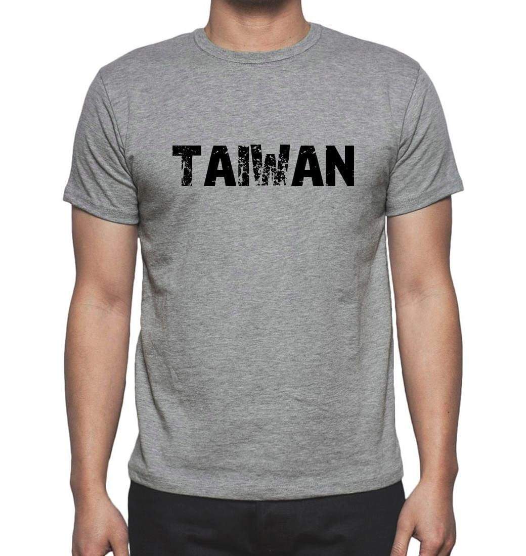 Taiwan Grey Mens Short Sleeve Round Neck T-Shirt 00018 - Grey / S - Casual