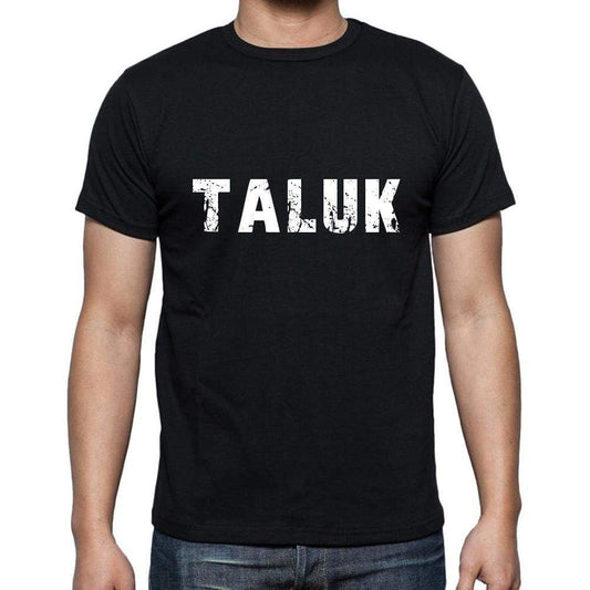 taluk Men's Short Sleeve Round Neck T-shirt , 5 letters Black , word 00006 - Ultrabasic
