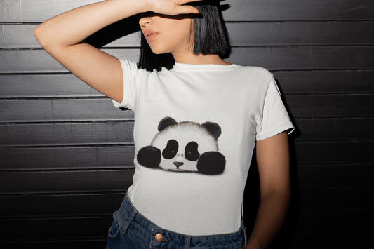 Panda 7, T-Shirt für Damen, T-Shirt-Geschenk Rundhals 00224