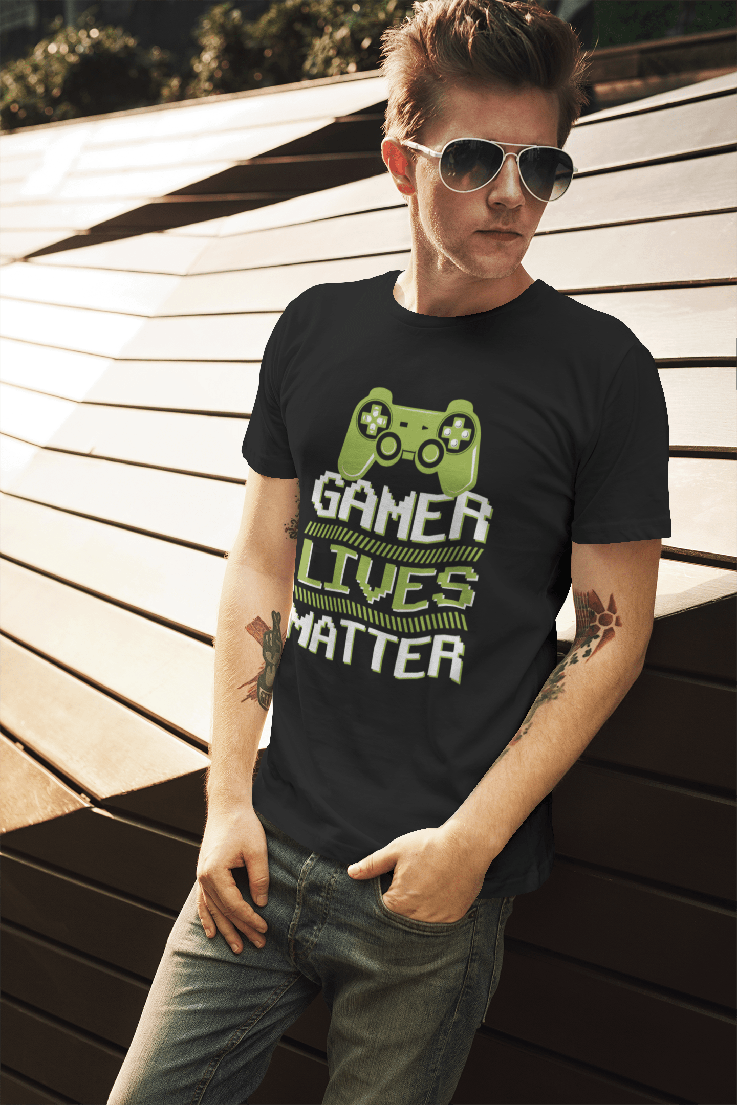ULTRABASIC Men's T-Shirt Gamer Lives Matter - Gaming Vintage Apparel for Adults