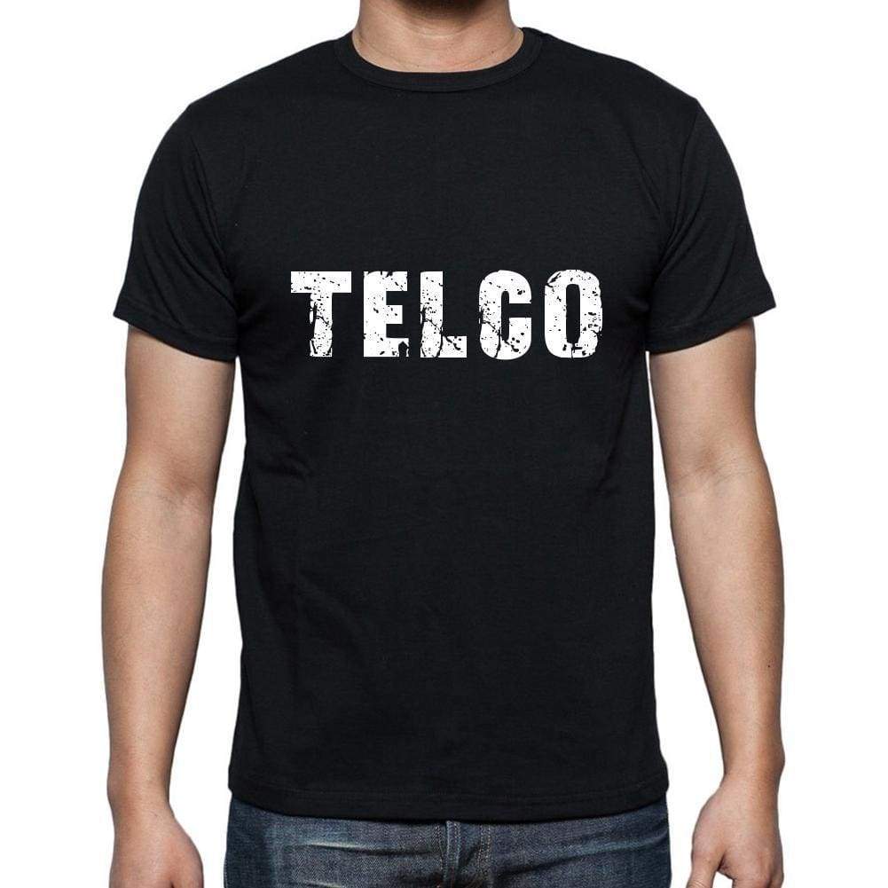 Telco Mens Short Sleeve Round Neck T-Shirt 5 Letters Black Word 00006 - Casual