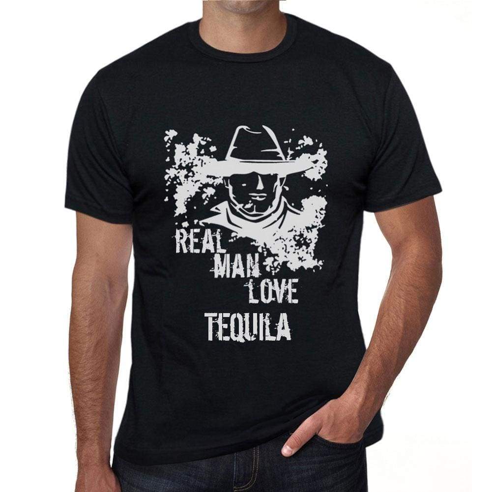Tequila Real Men Love Tequila Mens T Shirt Black Birthday Gift 00538 - Black / Xs - Casual
