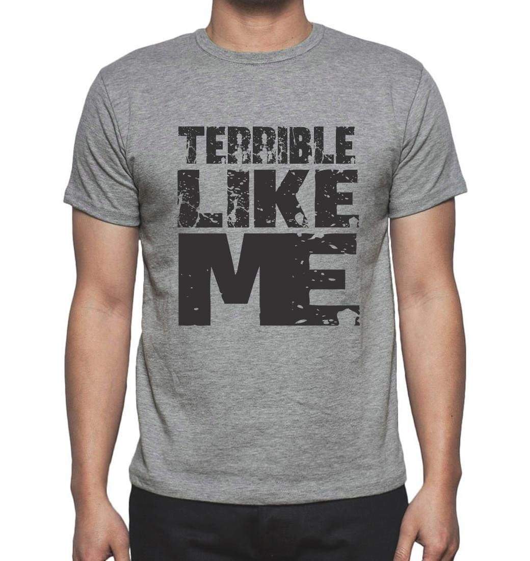 Terrible Like Me Grey Mens Short Sleeve Round Neck T-Shirt - Grey / S - Casual