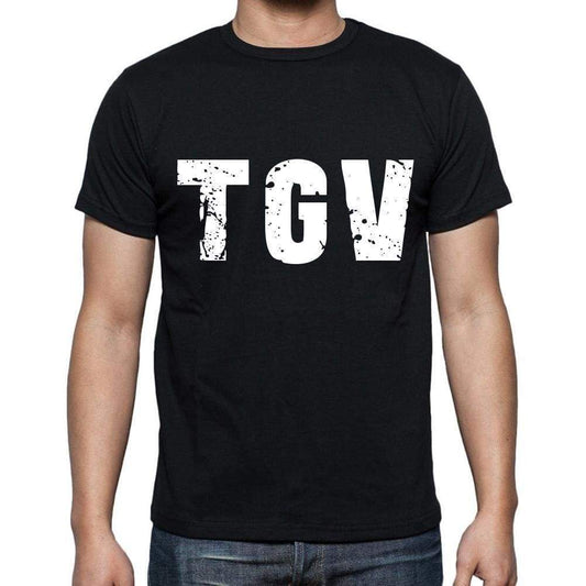 Tgv Men T Shirts Short Sleeve T Shirts Men Tee Shirts For Men Cotton Black 3 Letters - Casual
