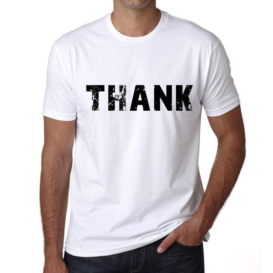 Thank Mens T Shirt White Birthday Gift 00552 - White / Xs - Casual