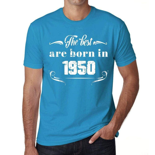 The Best Are Born In 1950 Mens T-Shirt Blue Birthday Gift 00399 - Blue / Xs - Casual