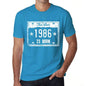 The Star 1986 Is Born Mens T-Shirt Blue Birthday Gift 00455 - Blue / Xs - Casual