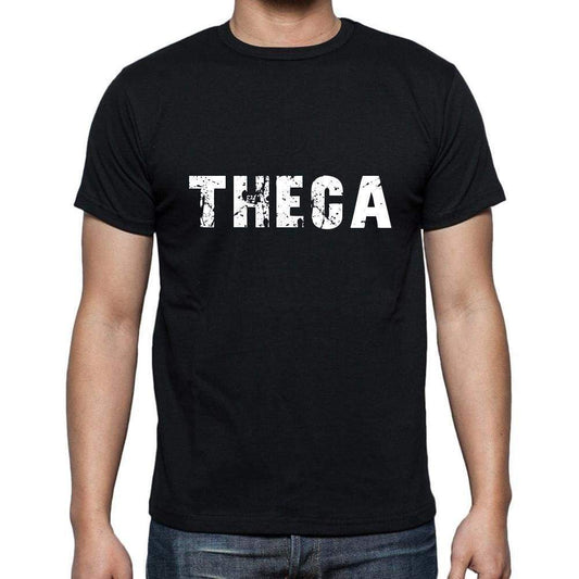 Theca Mens Short Sleeve Round Neck T-Shirt 5 Letters Black Word 00006 - Casual
