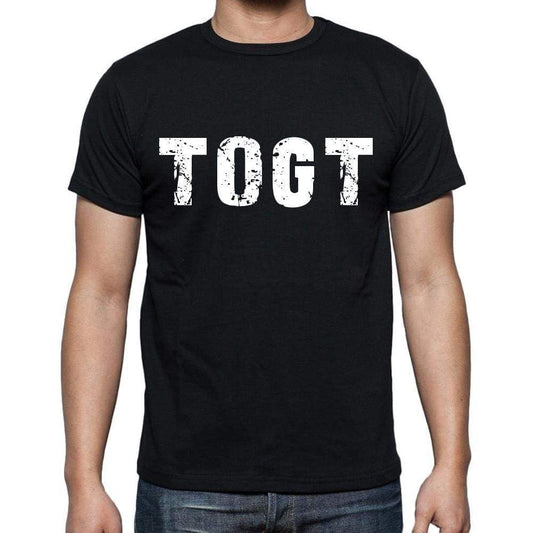 Togt Mens Short Sleeve Round Neck T-Shirt 4 Letters Black - Casual