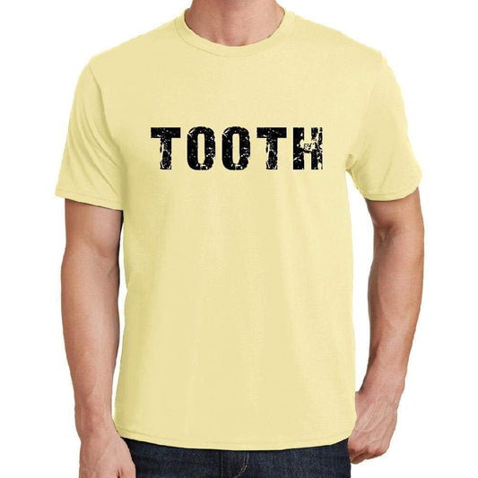 Tooth Mens Short Sleeve Round Neck T-Shirt 00043 - Yellow / S - Casual