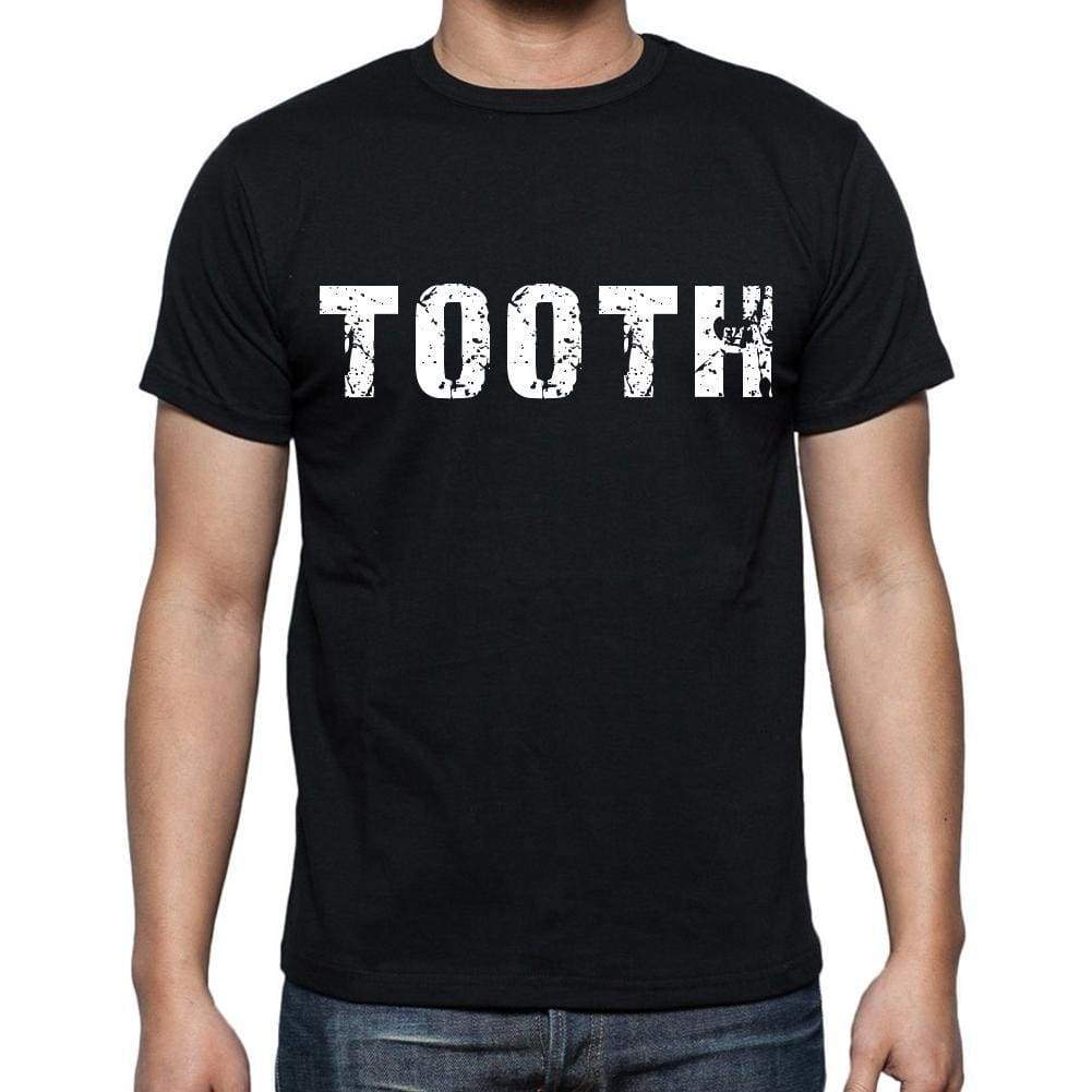 Tooth White Letters Mens Short Sleeve Round Neck T-Shirt 00007