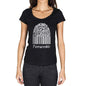 Treasurable Fingerprint Black Womens Short Sleeve Round Neck T-Shirt Gift T-Shirt 00305 - Black / Xs - Casual