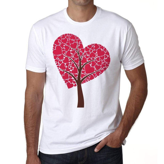 Tree Of Hearts Mens Tee White 100% Cotton 00156