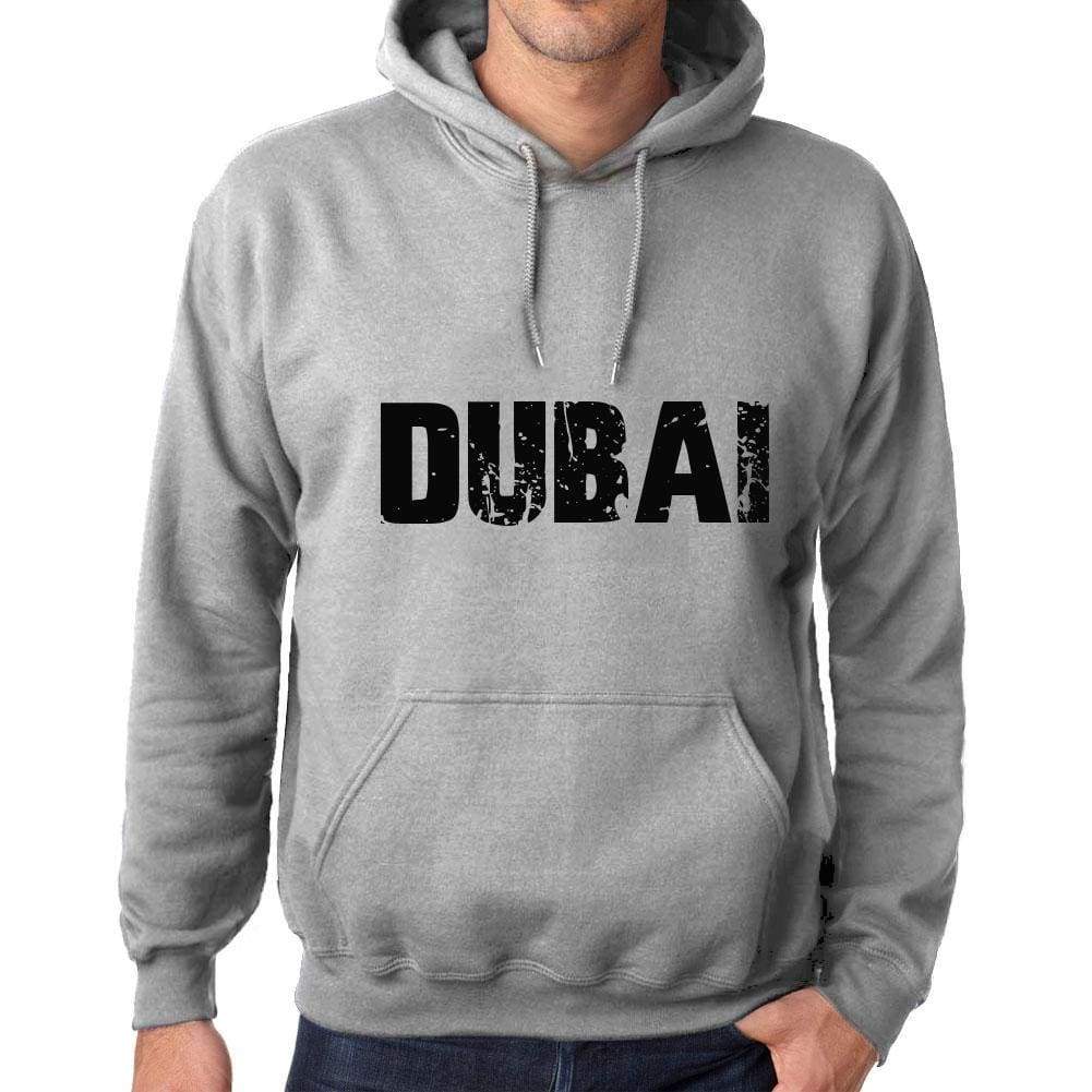 Unisex Printed Graphic Cotton Hoodie Popular Words Dubai Grey Marl - Grey Marl / Xs / Cotton - Hoodies