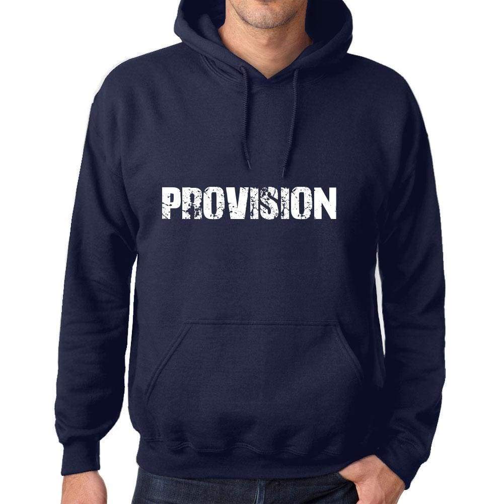 Unisex Printed Graphic Cotton Hoodie Popular Words Provision French Navy - French Navy / Xs / Cotton - Hoodies