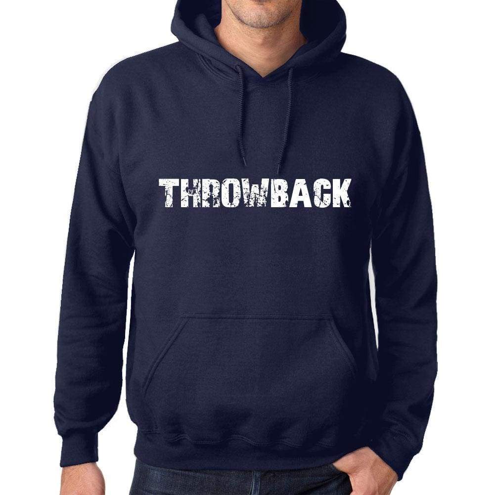 Unisex Printed Graphic Cotton Hoodie Popular Words Throwback French Navy - French Navy / Xs / Cotton - Hoodies