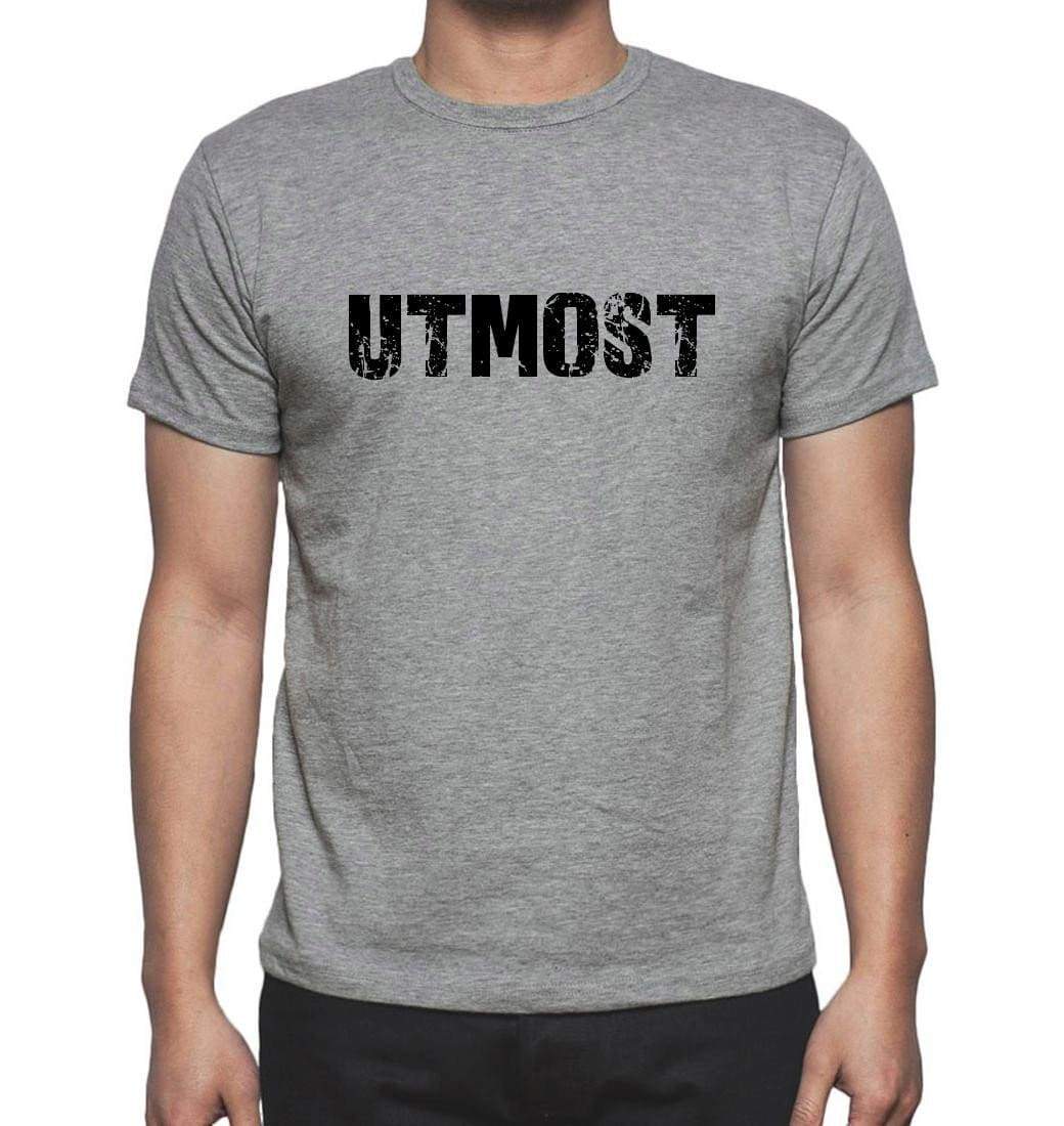 Utmost Grey Mens Short Sleeve Round Neck T-Shirt 00018 - Grey / S - Casual